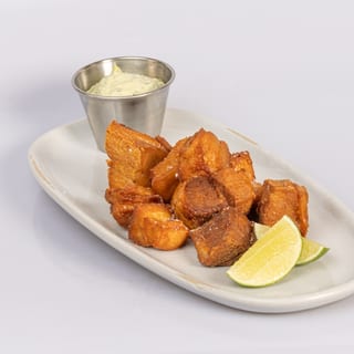 Chicharron. Bite
