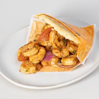 Arepa Wok-Smoked shrimp