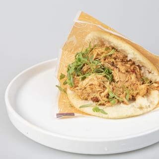 Arepa with shredded chicken