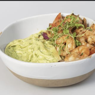 Pesto Noddles with Wok-Smoked Shrimp